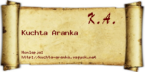 Kuchta Aranka névjegykártya