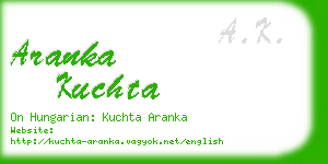 aranka kuchta business card